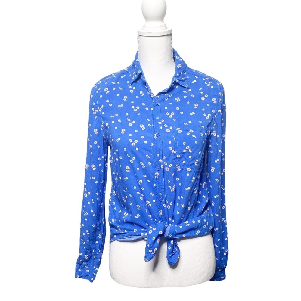 beachlunchlounge Floral daisy button down top XS